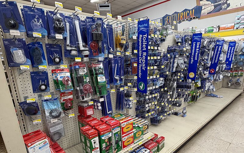 Plumbing supplies at Johnson Wholesale Lumber.