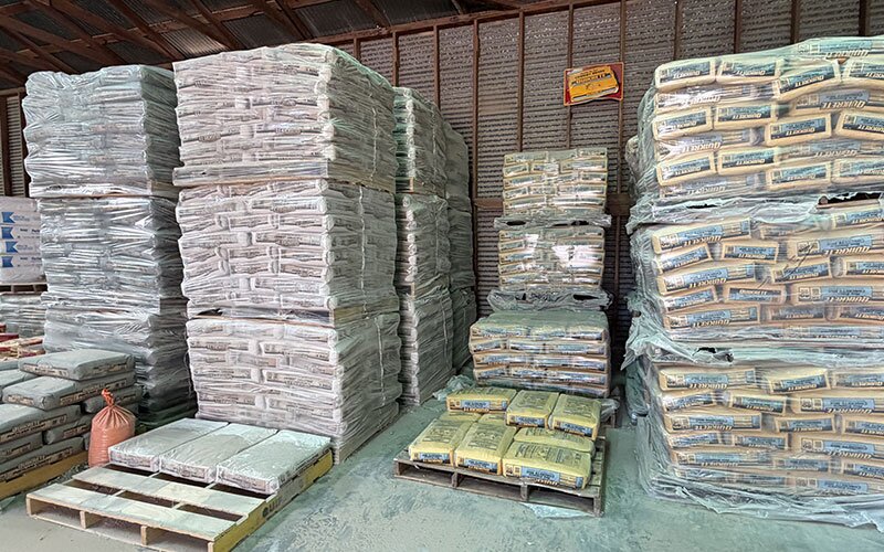 Concrete products at Johnson Wholesale Lumber.