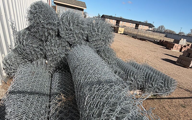 Chainlink fence for pick up at Johnson Wholesale Lumber.