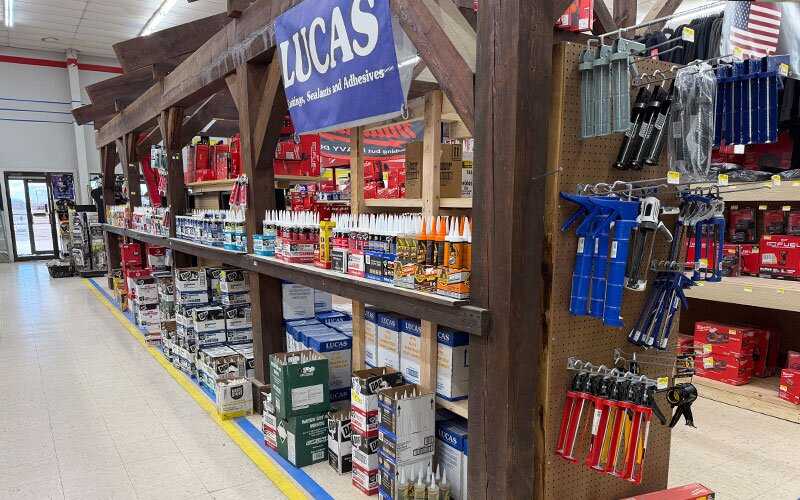 Sundries and paint supplies at Johnson Wholesale Lumber.