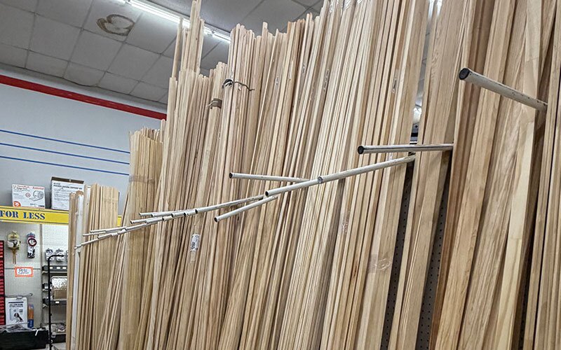 A large selection of trim at Johnson Wholesale Lumber.