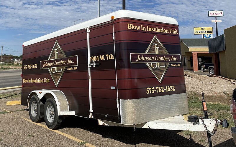 Blow-In Insulation Unit Trailer from Johnson Wholesale Lumber.