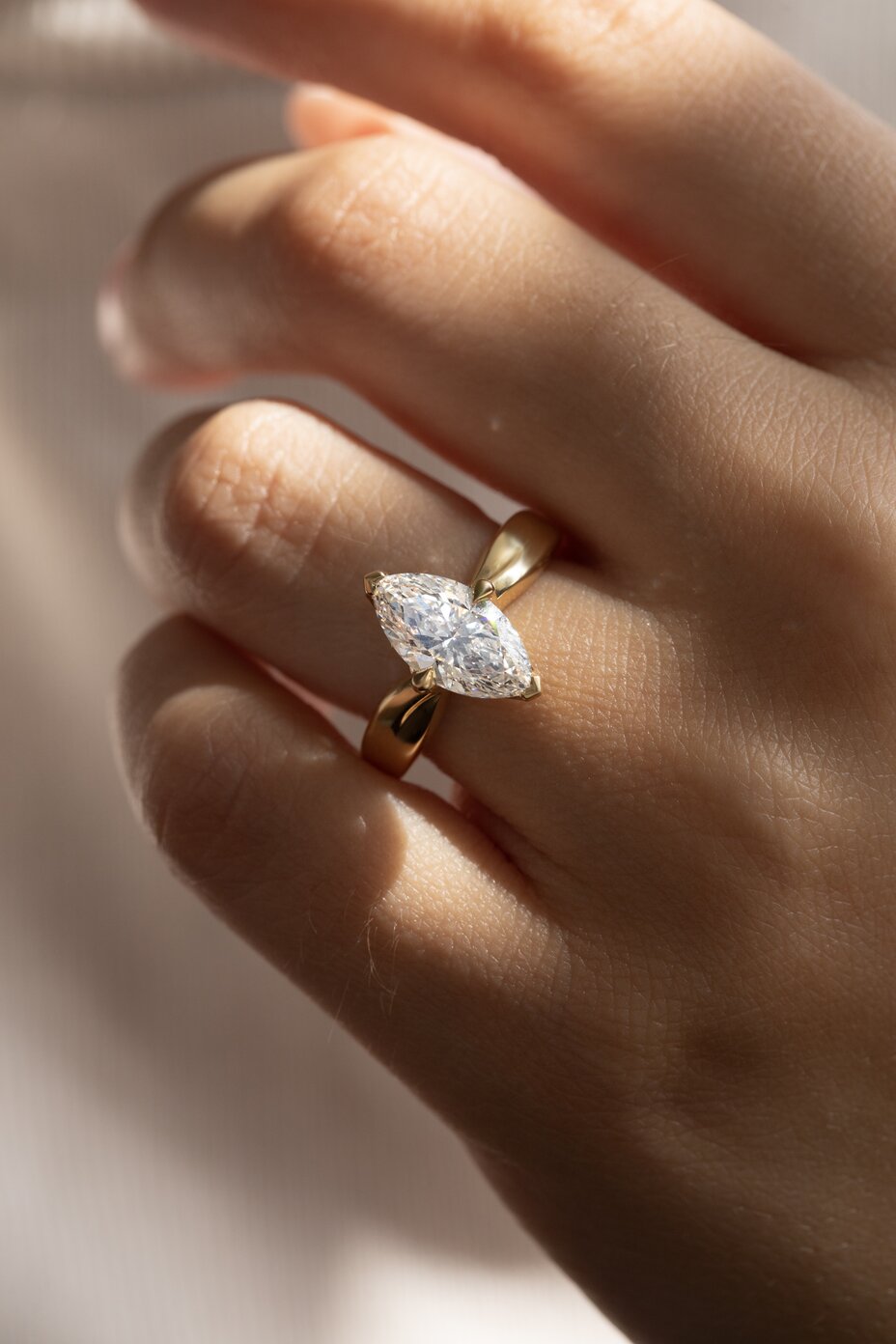 Vri Yellow Gold Solitaire Engagement Ring