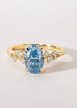 Blue Oval Morning Star - 2.00ct