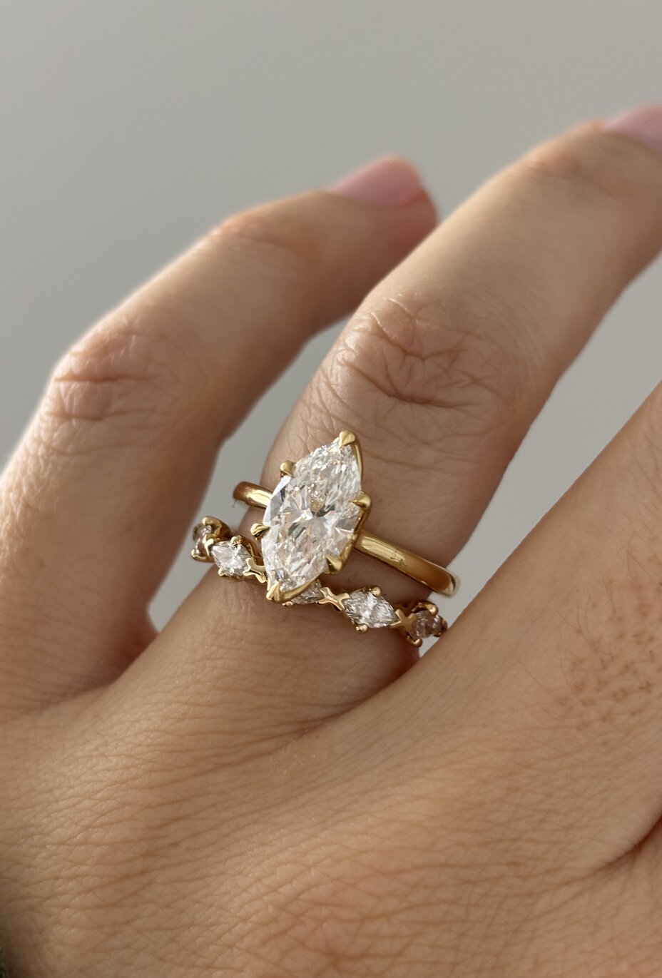 2 Carat Marquise Cut Solitaire Yellow Gold Engagement Ring - Elswin