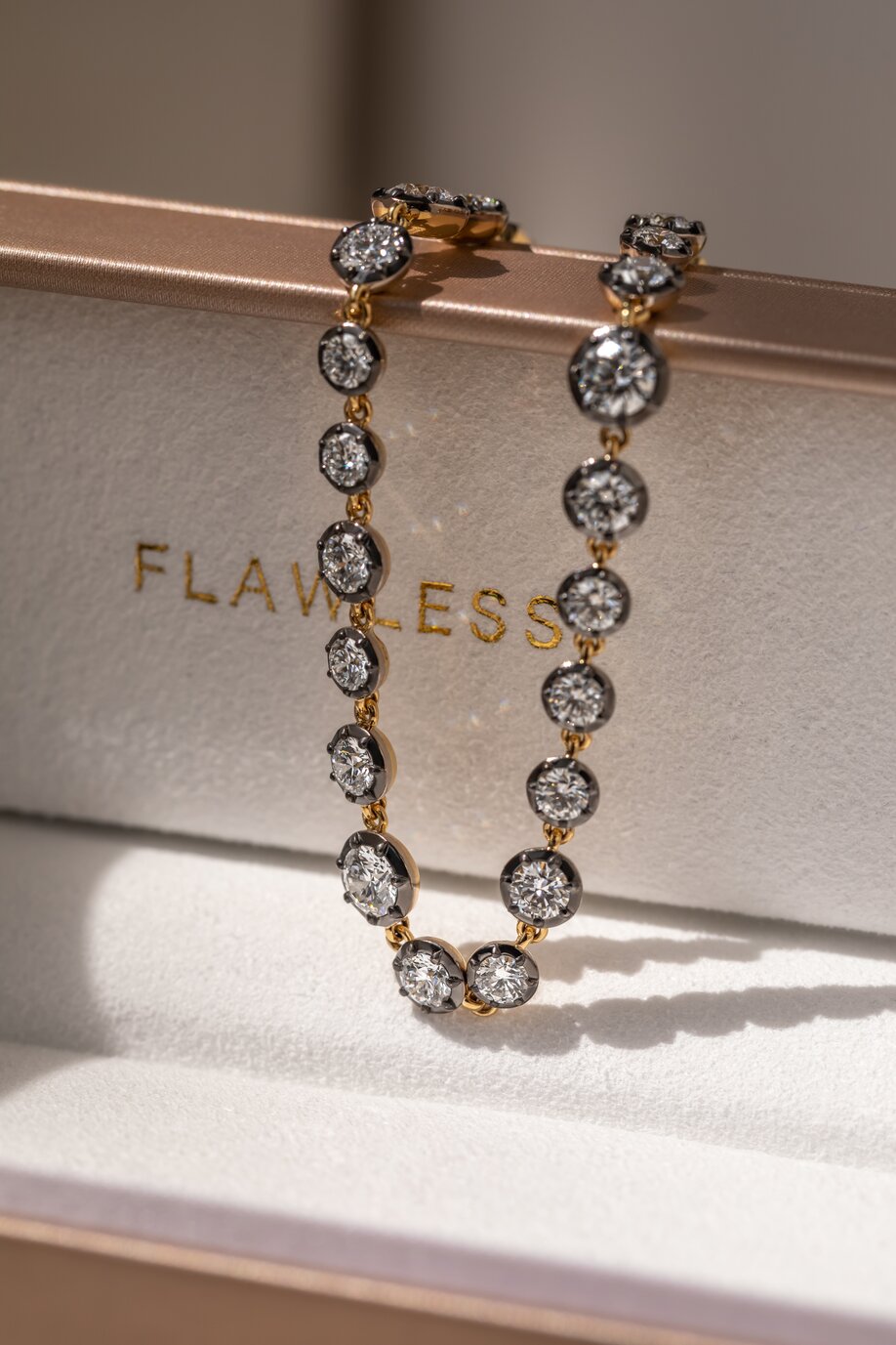 Bespoke two tone Georgian style diamond bracelet