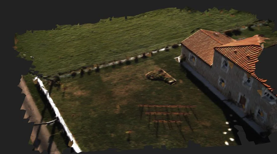 Stone archway reconstructed as a 3D point cloud model by imajing