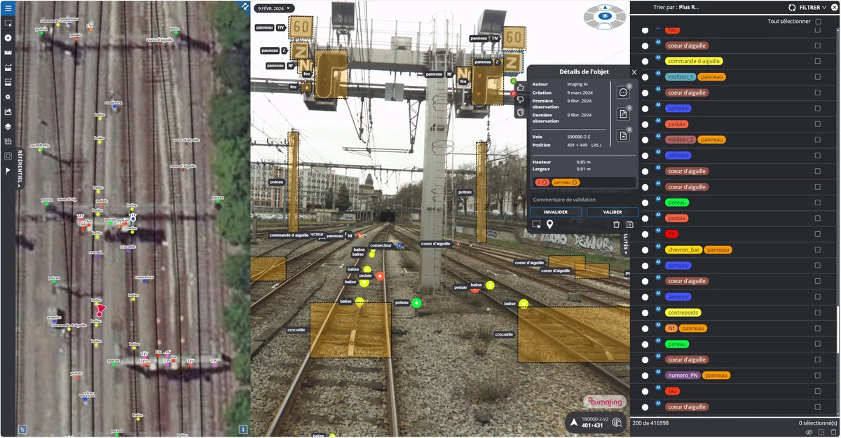 Imajnet AI railway detection dashboard preview