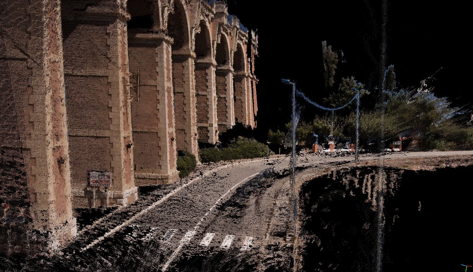 Historic railway bridge reconstructed as a 3D point cloud model
