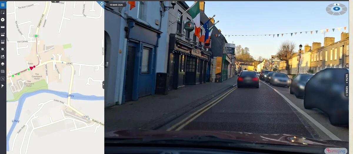 imajnet: shopping street with automatically blurred vehicles