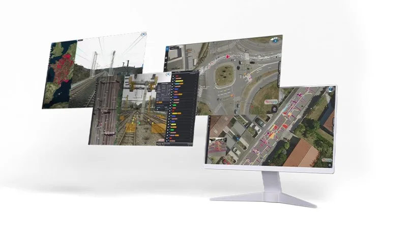 Imajnet web geoservice displayed on desktop screens