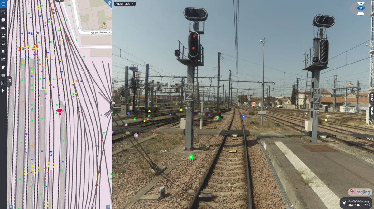 Imajing AI railway signal detection dashboard