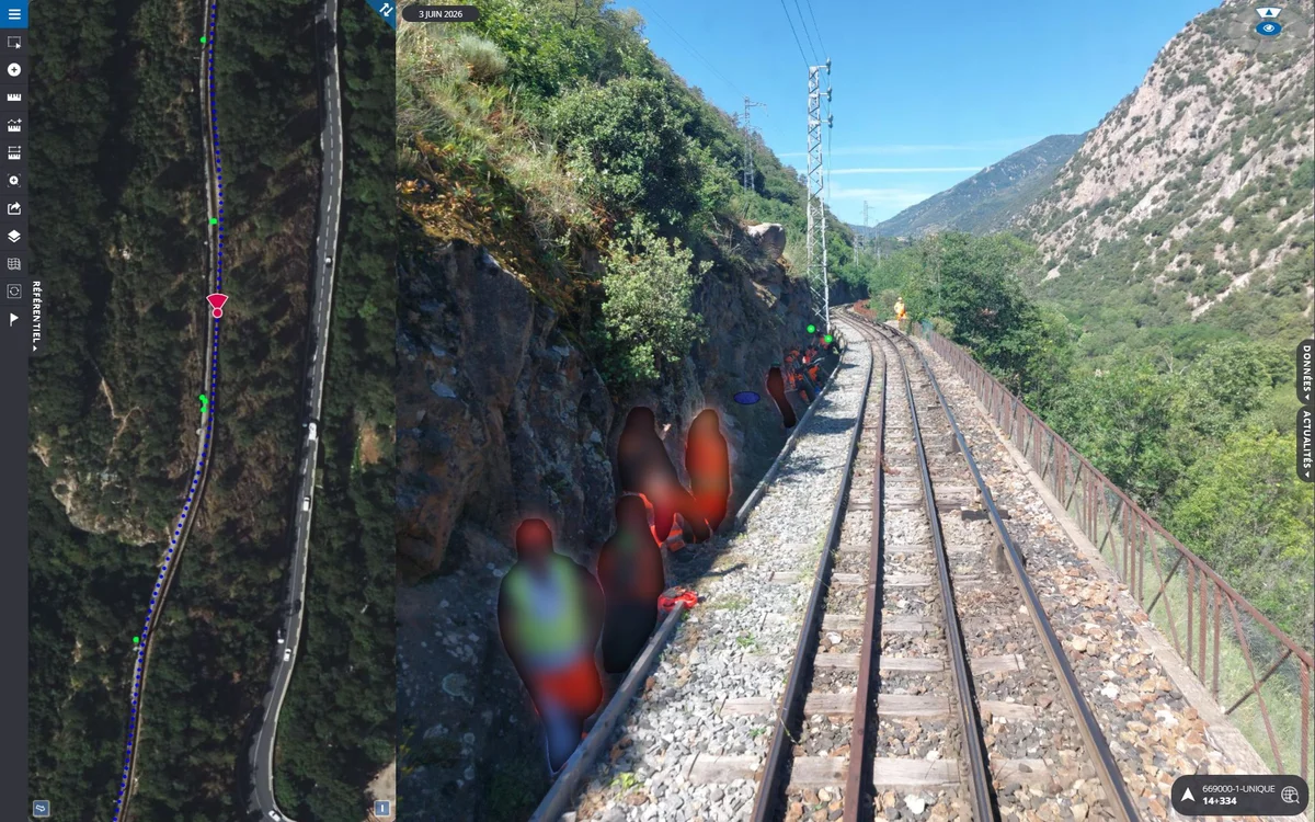 imajnet: people automatically blurred along a railway line