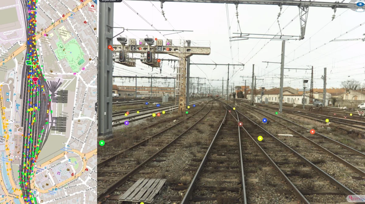 Imajing AI railway asset detection at night