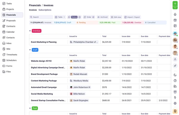Invoicing and Payments