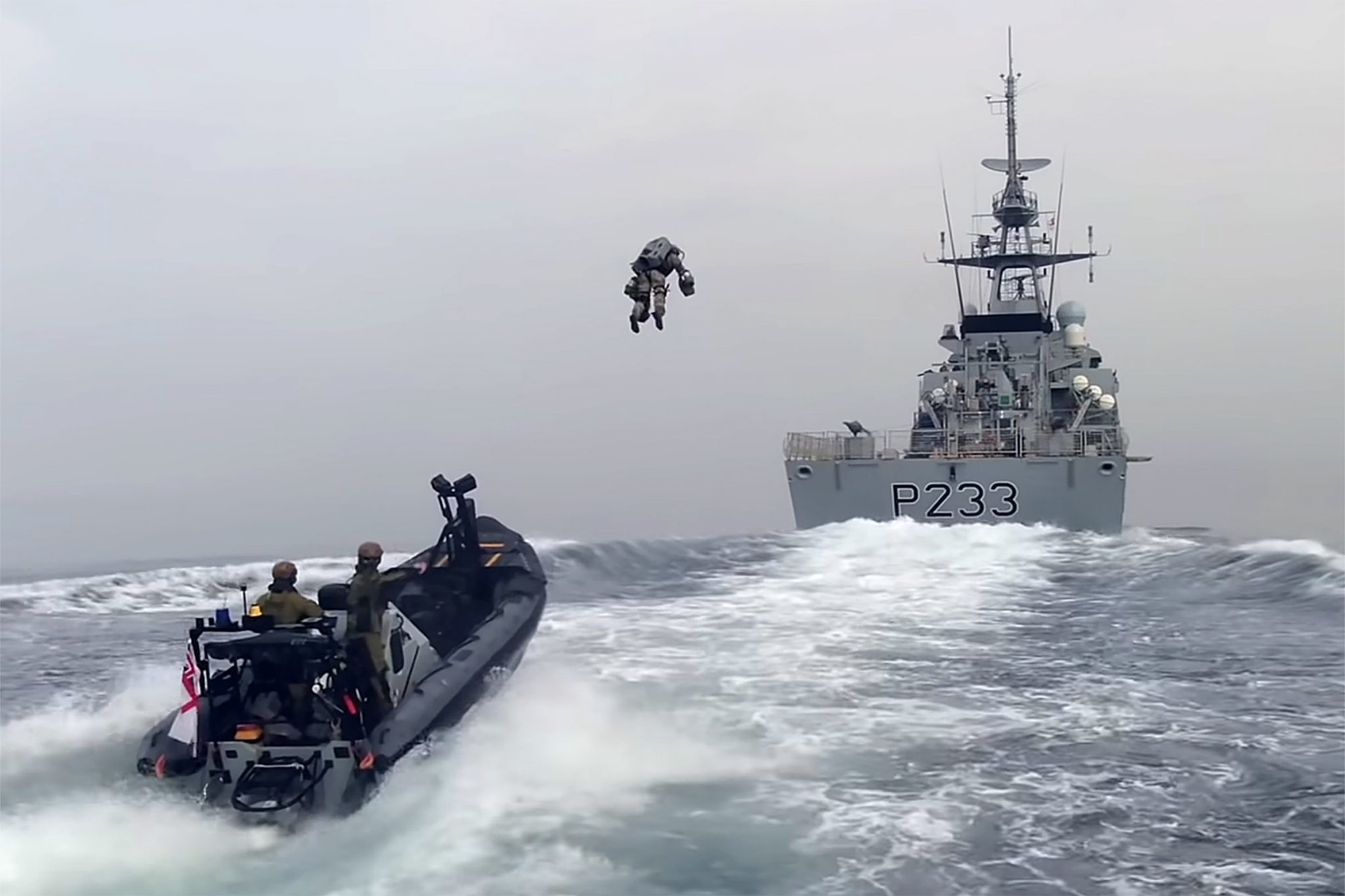 Watch: Royal Marines Levitate Into the Future of Maritime Operations