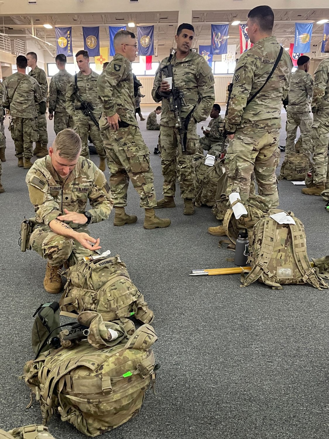 Teary Goodbyes And Fist Bumps As Fort Stewart Soldiers Ship Out