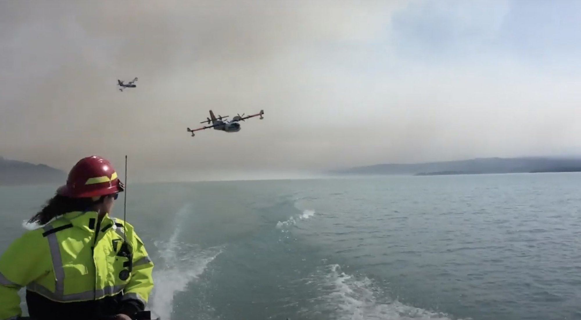WATCH: This Super Scooper Skims Across Alaskan Lake To Fight Wildfire 