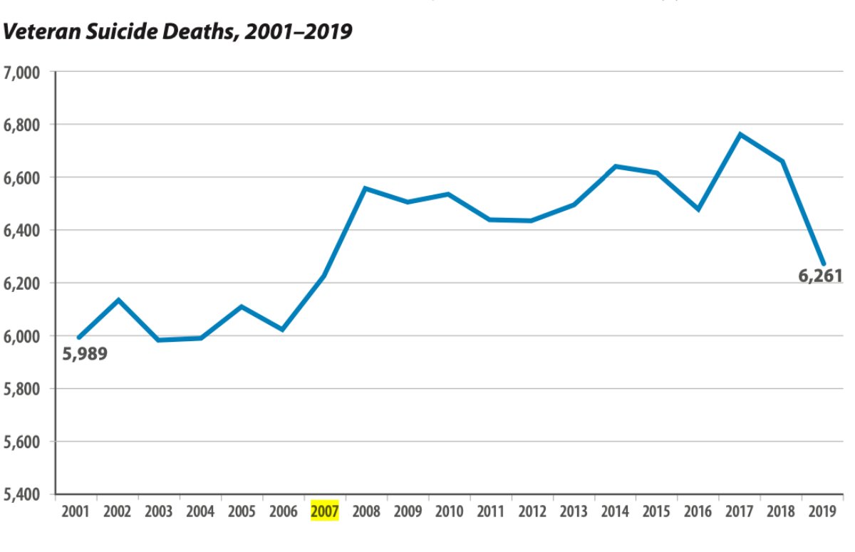 VA Report Shows Biggest Drop In Veteran Suicides Since 2001