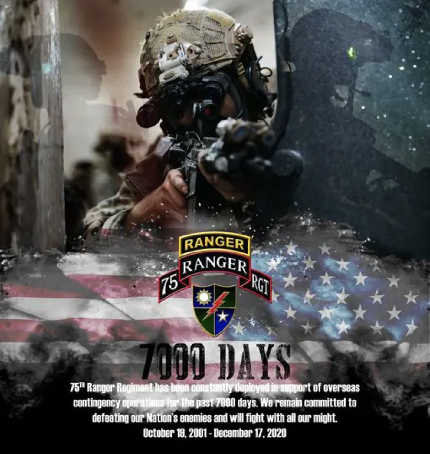 Army Rangers Have Been Deployed to Combat for 7,000 Days Straight