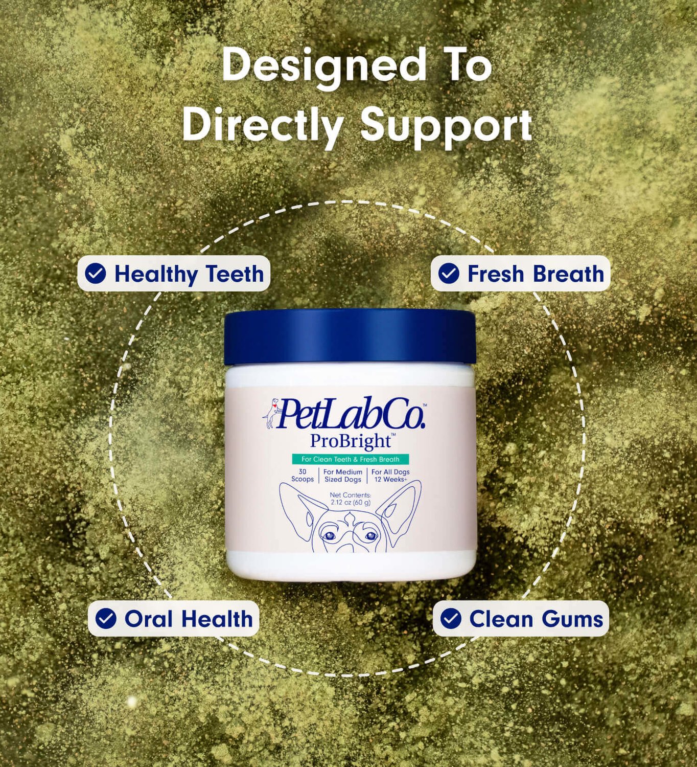 ProBright™ Powder Helps Clean Teeth & Freshen Breath PetLab Co.