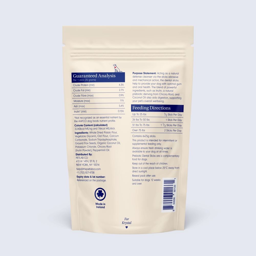 Dog Dental Sticks Two Pack Sizes Available PetLab Co.