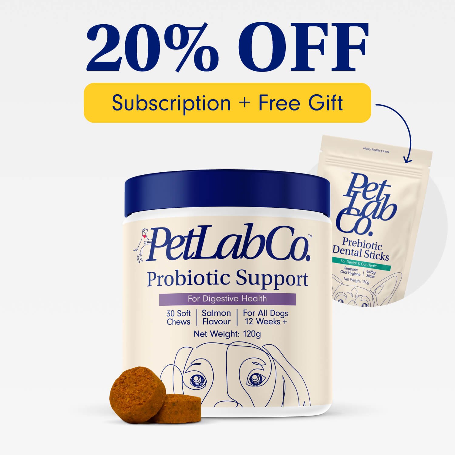 Probiotic Chews for Dogs Support Gut Health PetLab Co.