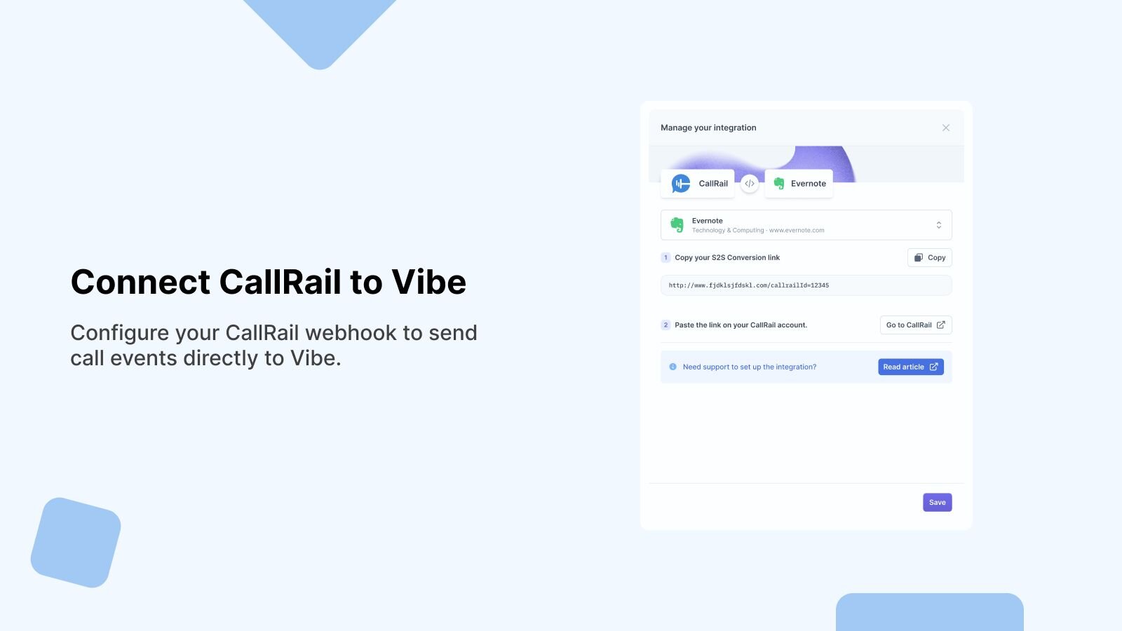 Vibe.co | CallRail Integration