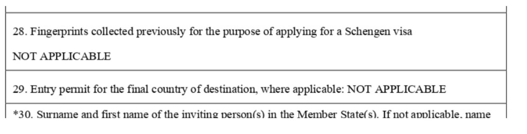 Formulario de solicitud de visa portuguesa paso 8