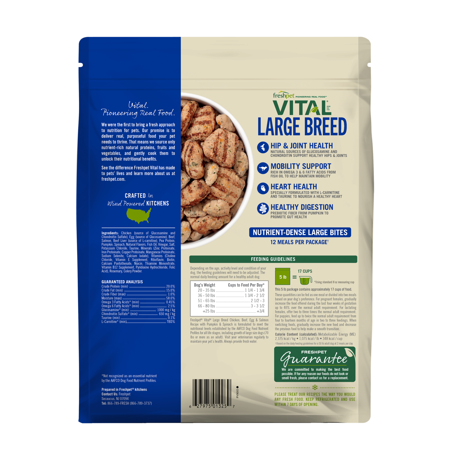 Freshpet® Vital Large Breed Chicken, Beef, Egg & Salmon Recipe With