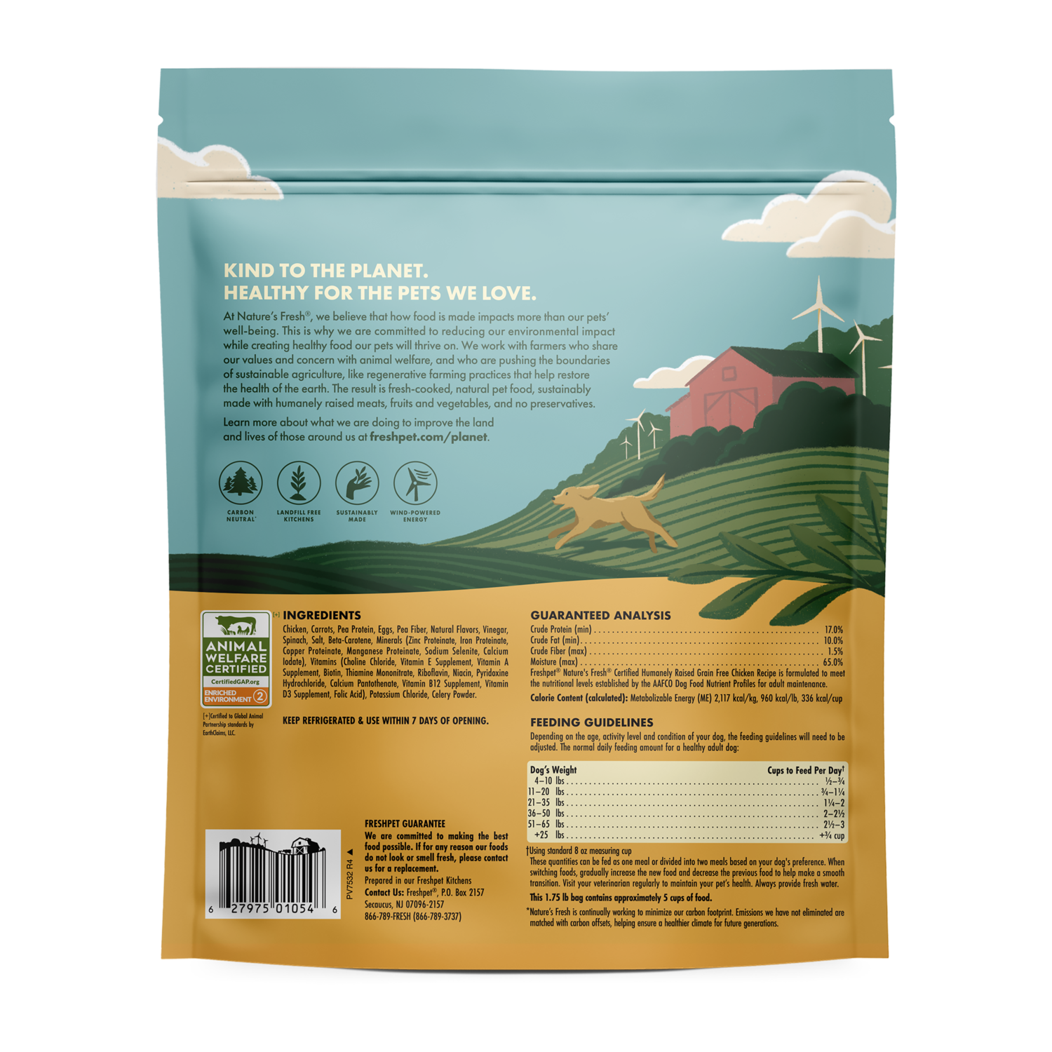 View of Freshpet® Nature’s Fresh Grain Free Chicken Carrot Dog Food