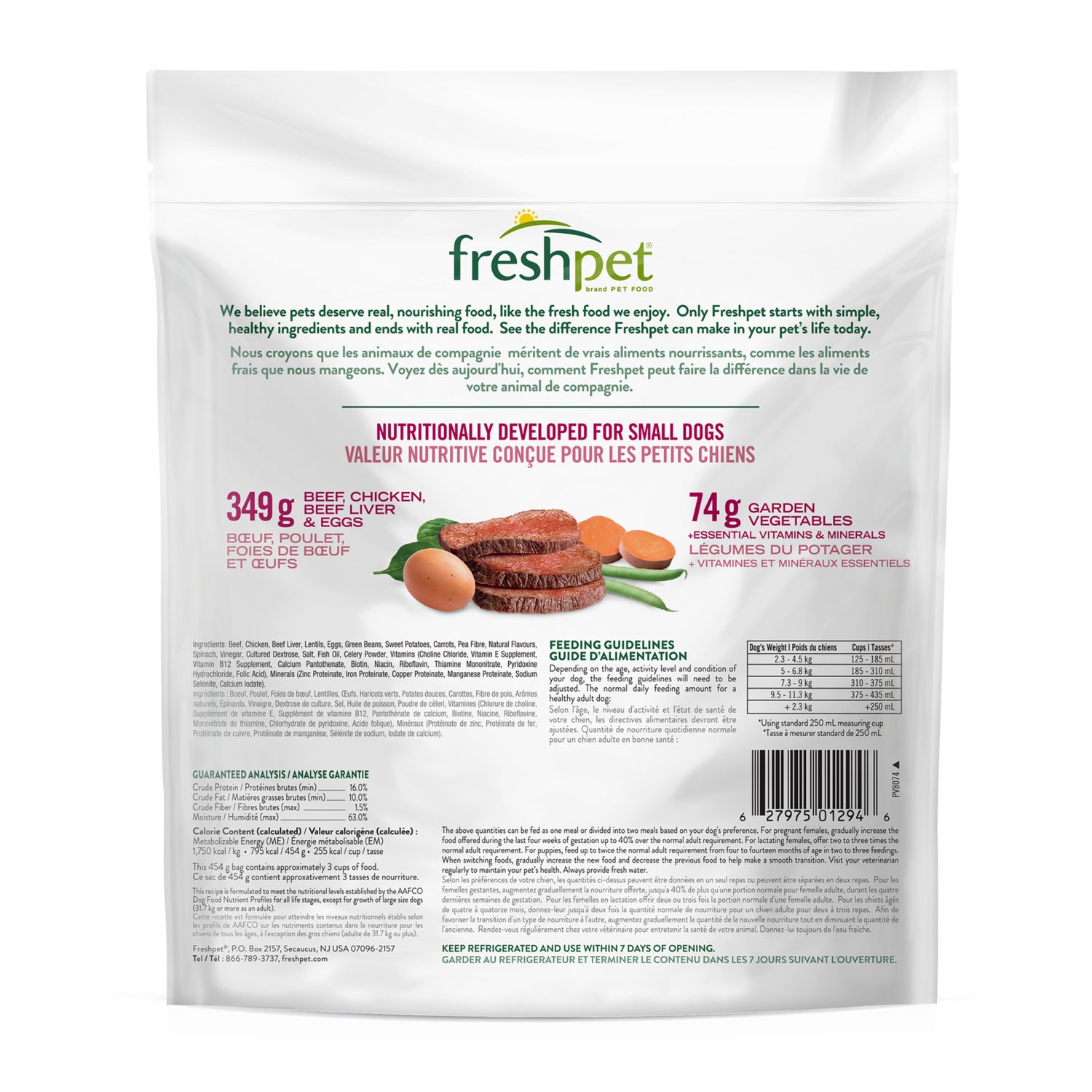 Freshpet® Beef, Egg, Green Beans & Sweet Potato Small Dog Food