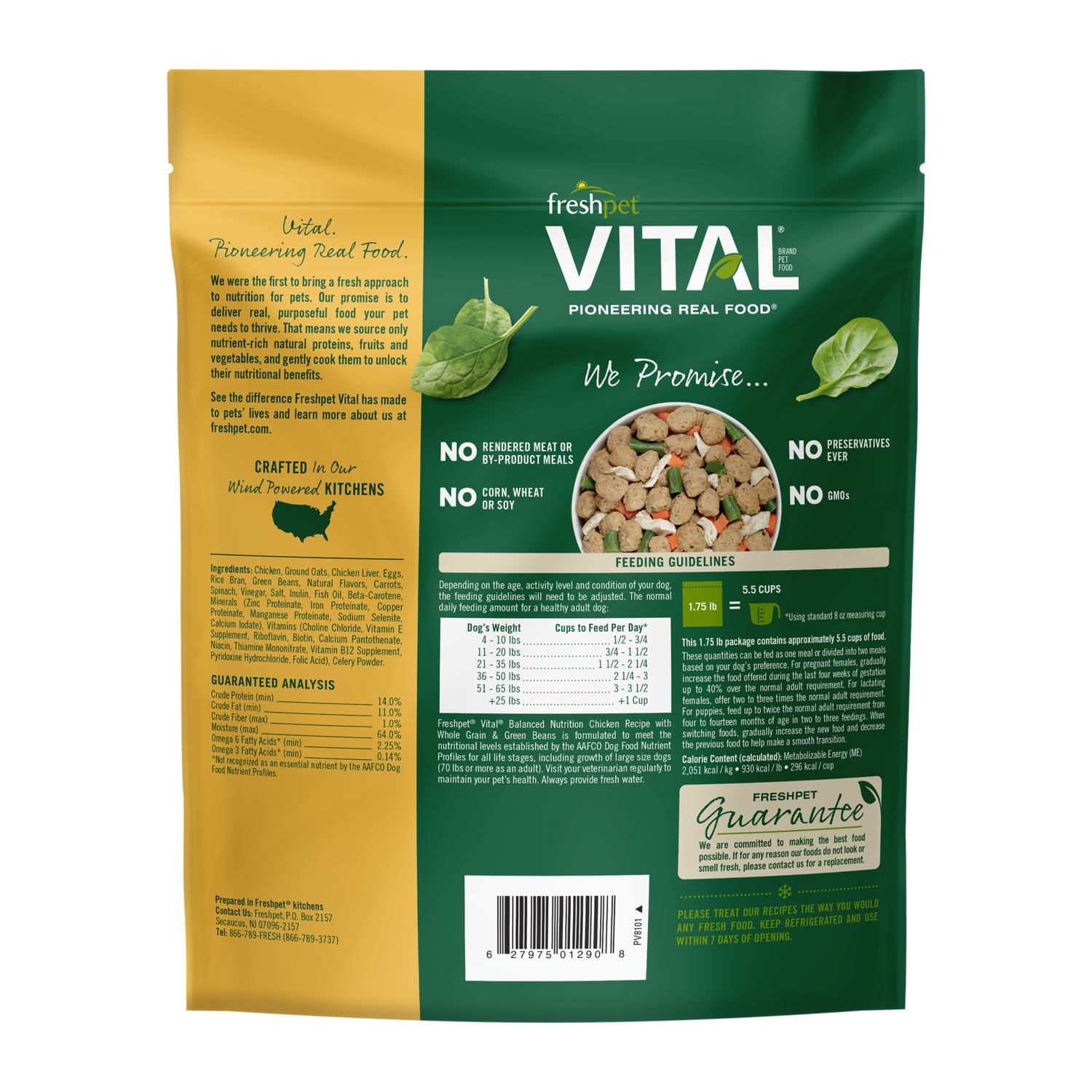 Freshpet® Vital Balanced Nutrition Chicken, Grain & Green Bean Dog Food