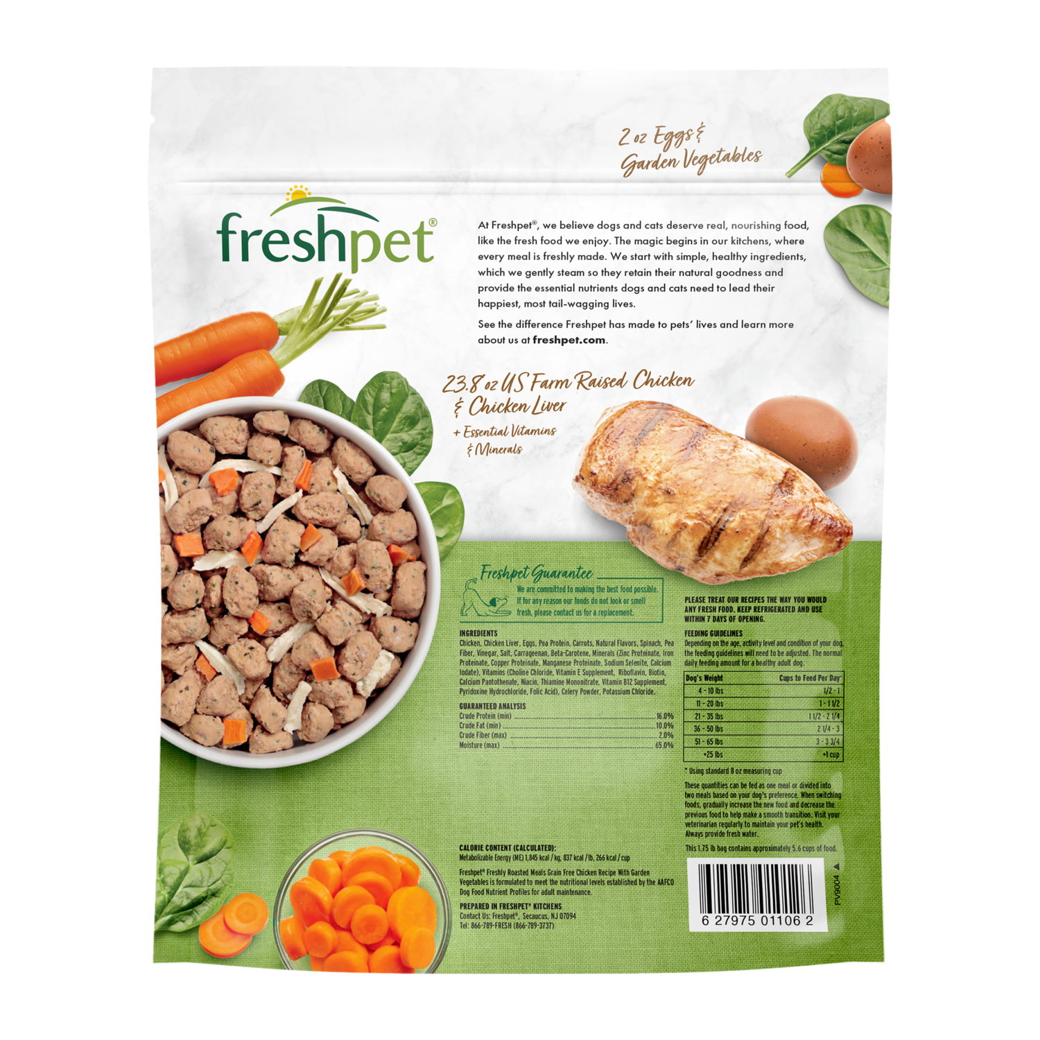 Image showcasing Freshpet® Grain Free Chicken & Vegetables Dog Food