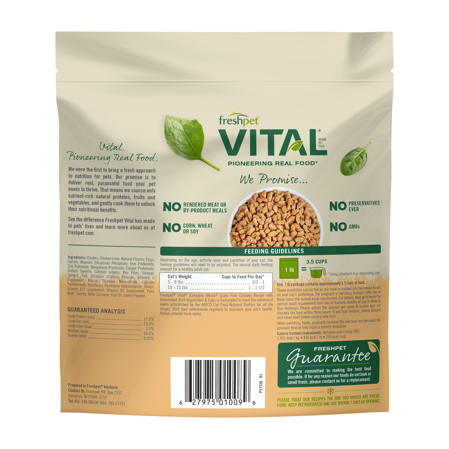 Freshpet® Vital Grain Free Chicken and Egg Cat Food - Grain Free Chicken And Egg Food Delivery Service