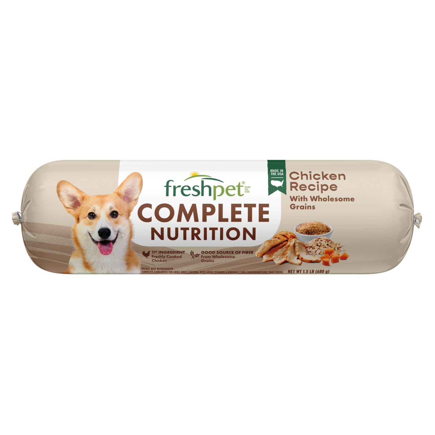 Freshpet® Complete Nutrition Chicken Recipe With Wholesome Grains