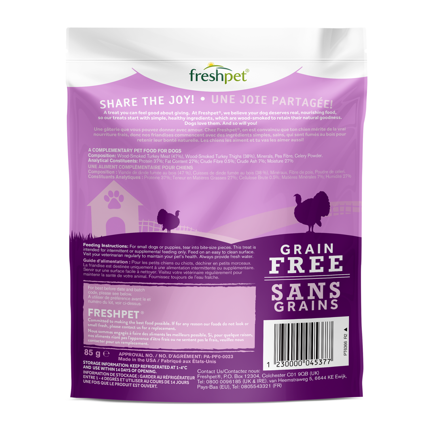 Freshpet® Dog Joy Turkey Bacon Dog Treats
