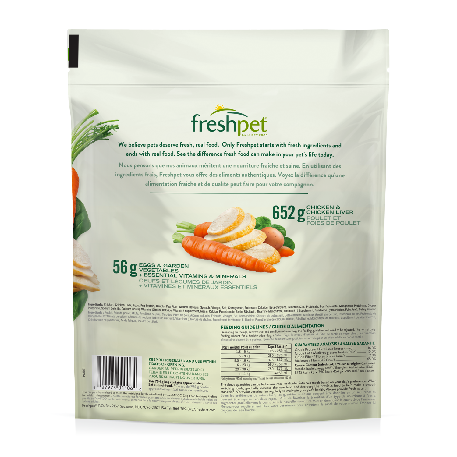 Freshpet® Grain Free Chicken & Vegetables Dog Food