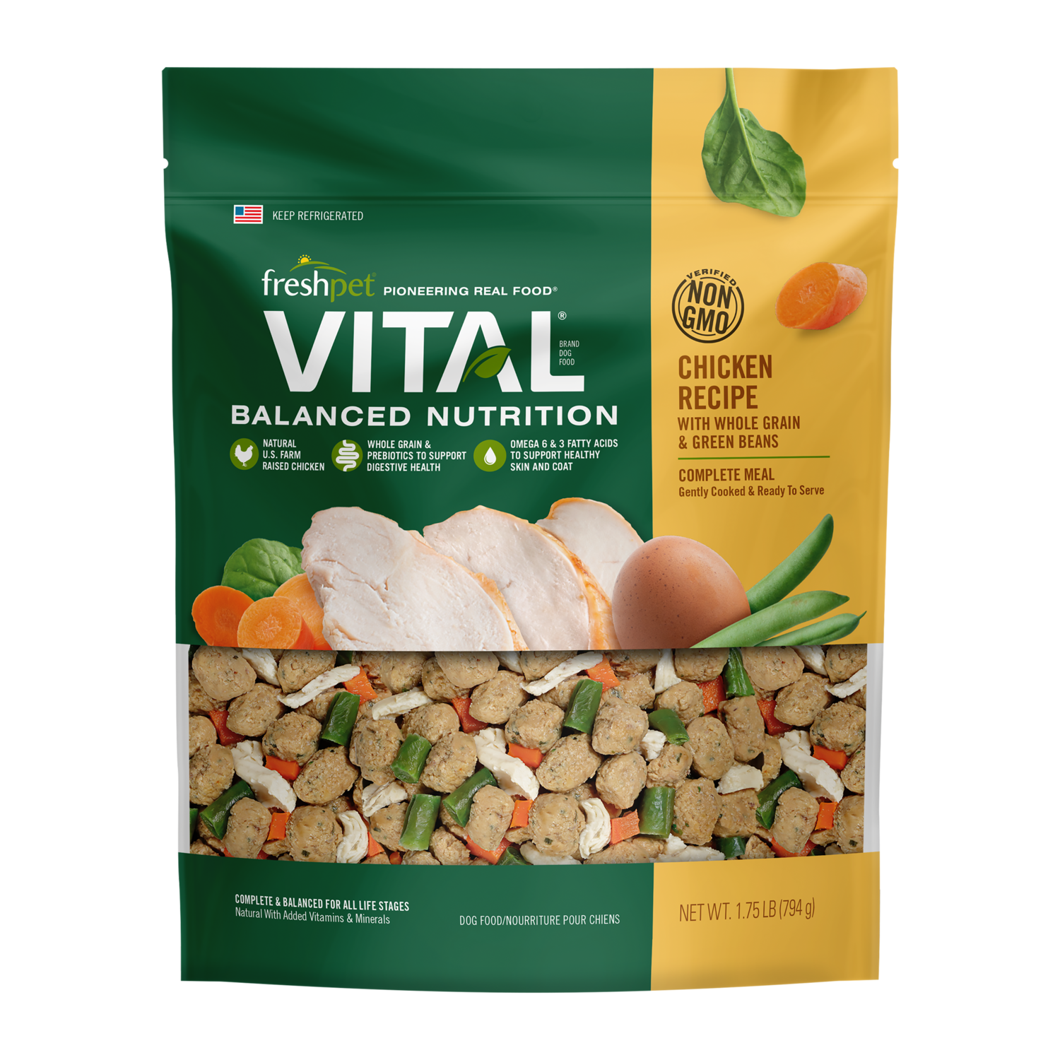 Freshpet® Vital Balanced Nutrition Chicken, Grain & Green Bean Dog Food
