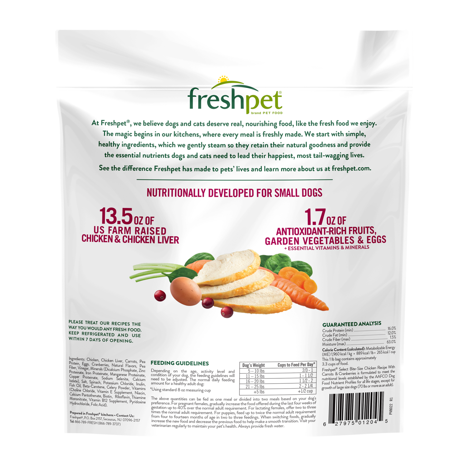 Freshpet® Chicken Carrot & Cranberry Small Dog Food