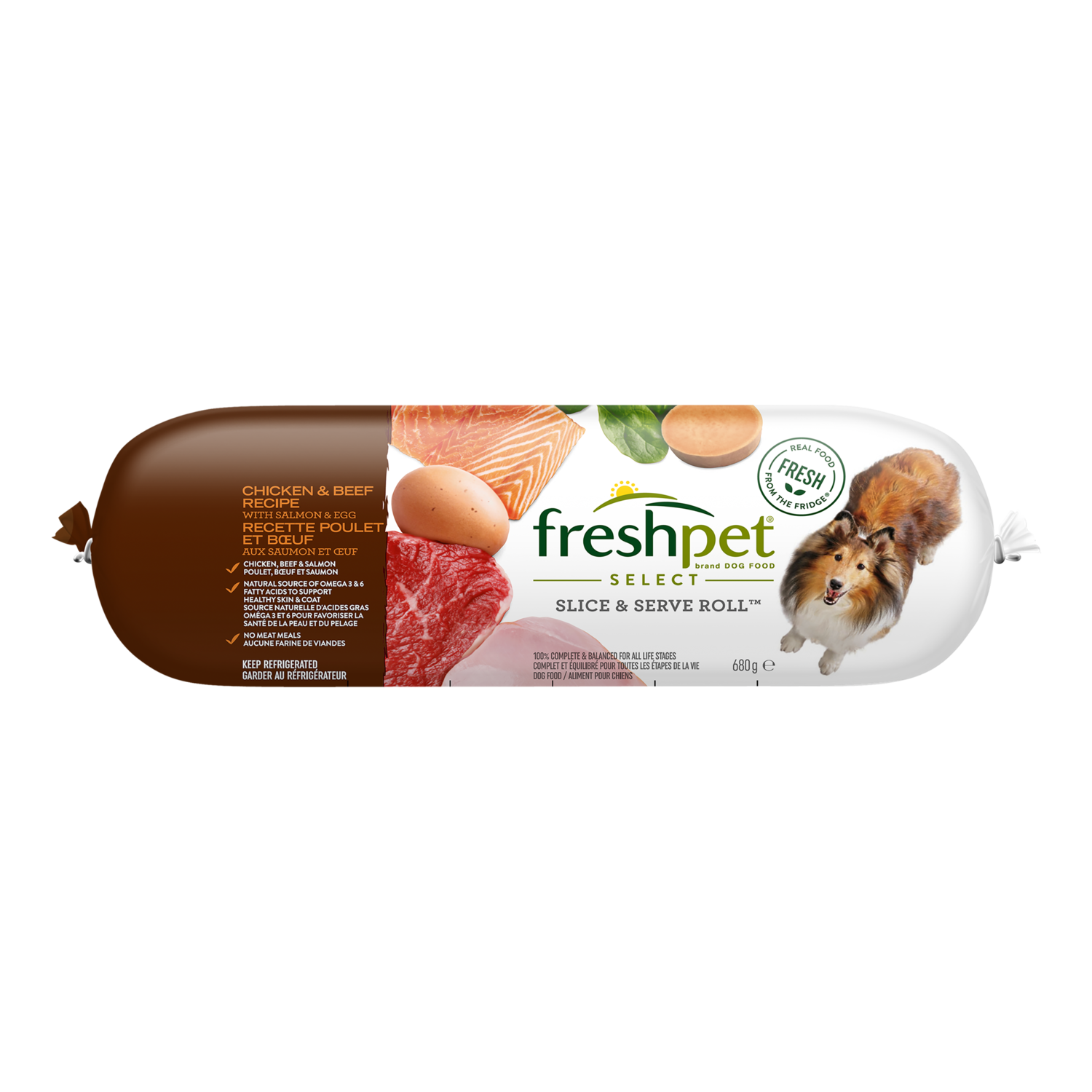 Freshpet® Chicken & Beef with Salmon + Egg Dog Food Roll