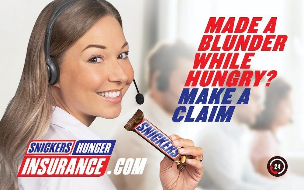 Snickers protects against ‘hunger blunders’ with insurance promo