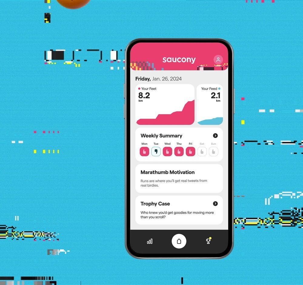 Saucony campaign challenges people to run as far as they scroll