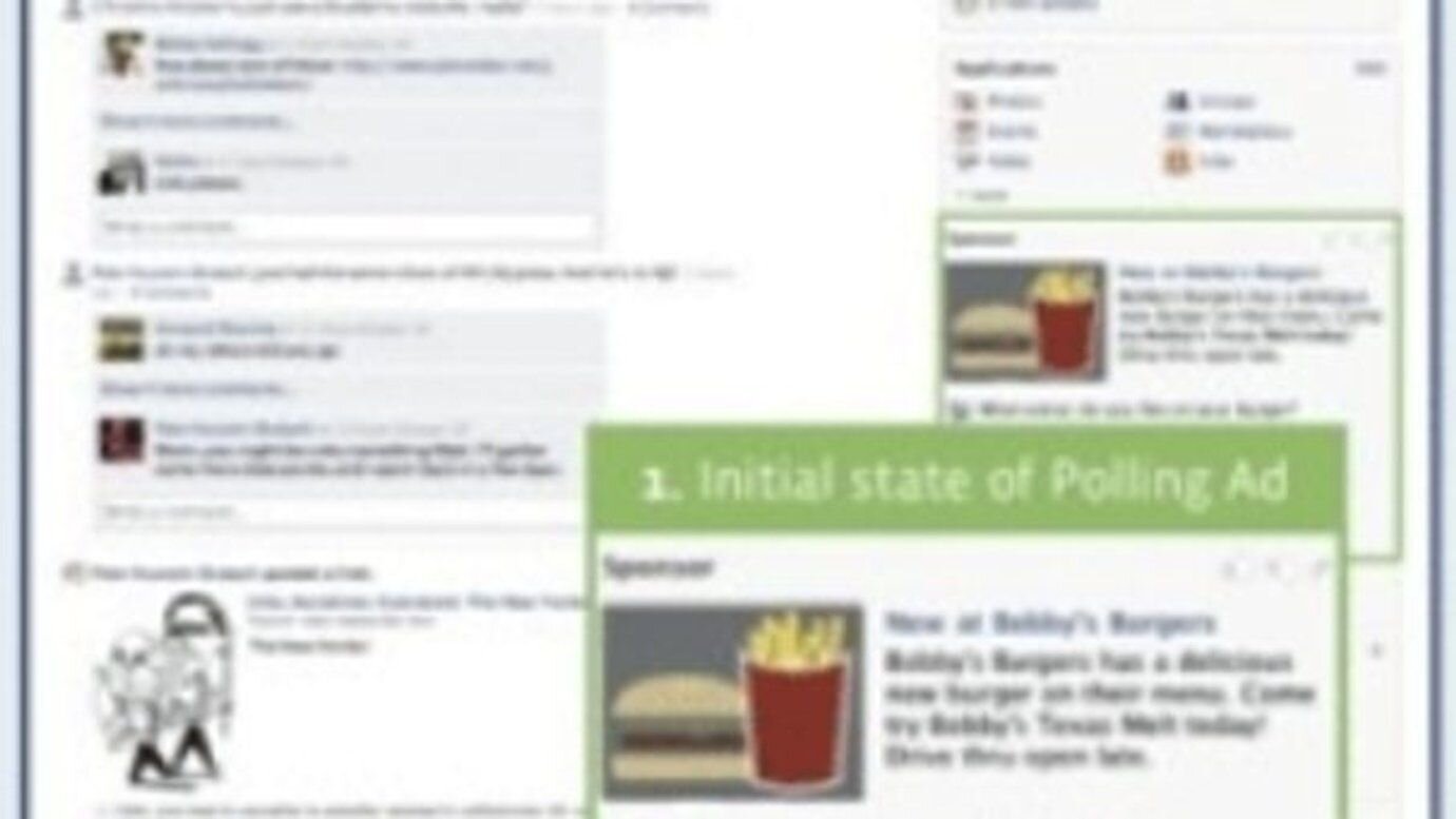 Facebook debuts polling commercials