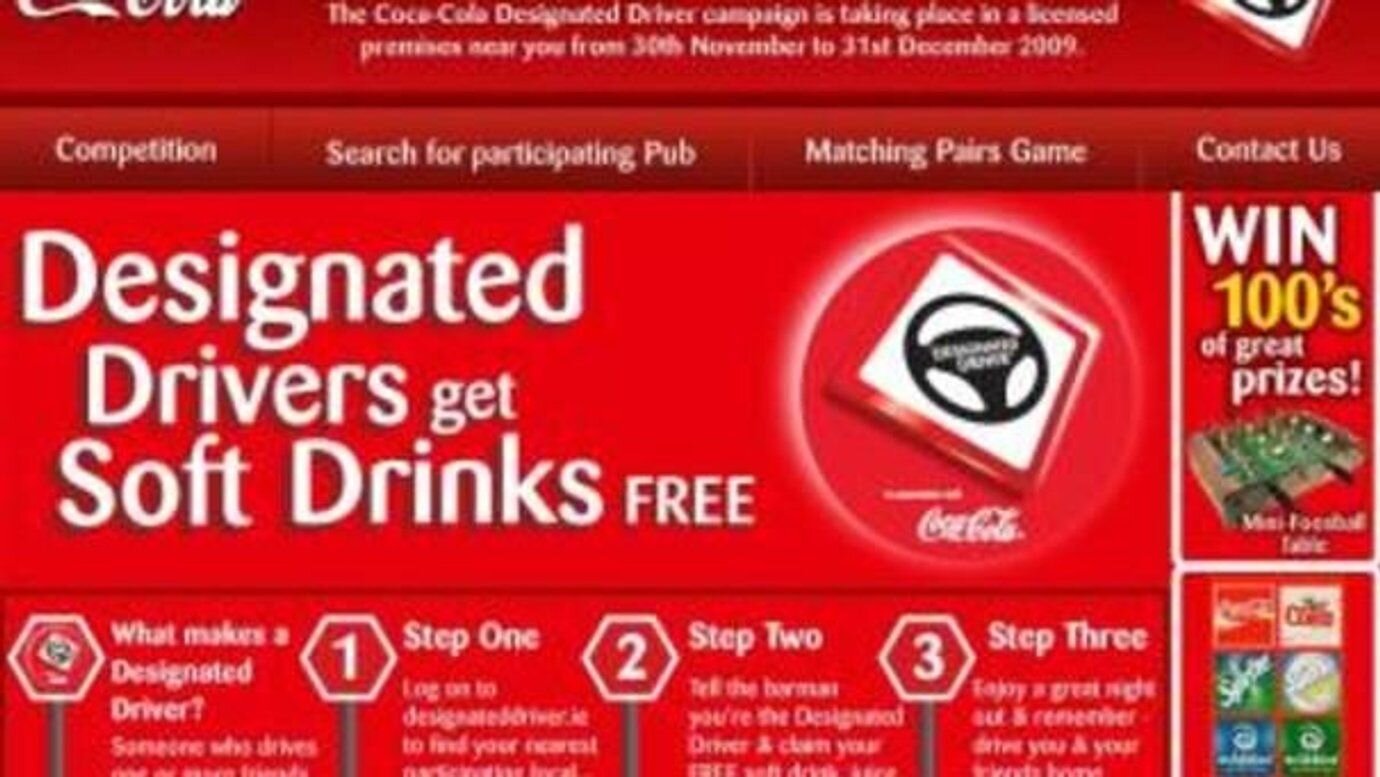 Coke rewards designated drivers