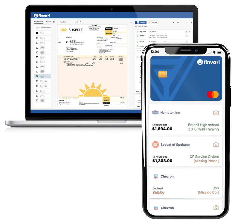 Finvari: Construction Corporate Cards & Expense Management