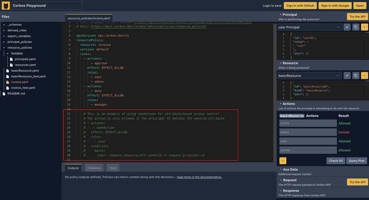 Cerbos Playground: Dive into the RBAC policy generator | Cerbos