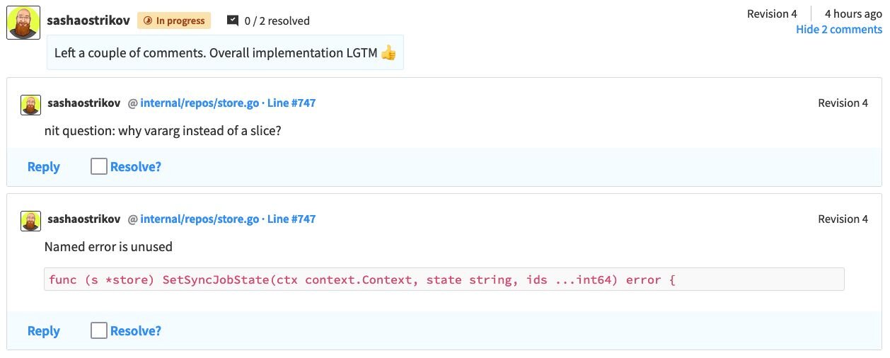 Improving on the GitHub code review comment experience | Bit Complete
