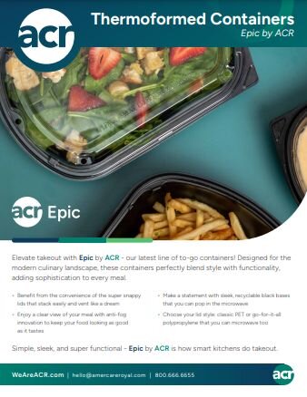 Epic by ACR Takeout Containers Flyer