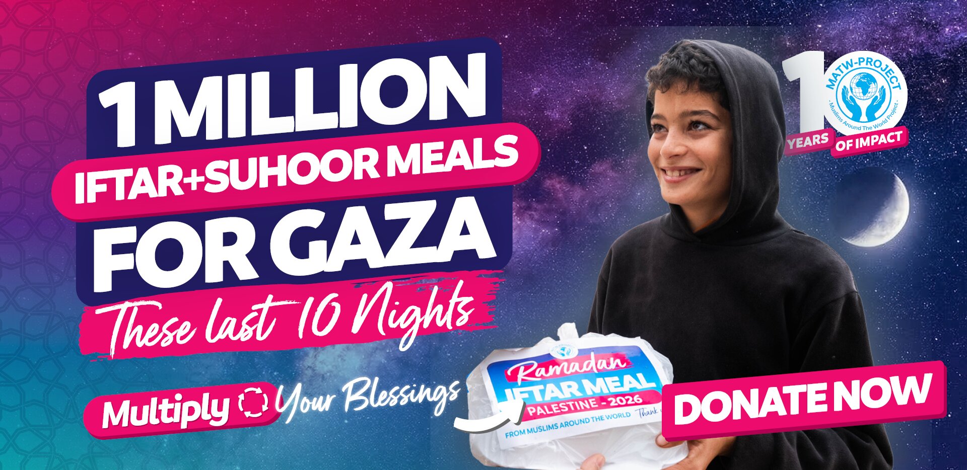 1 Million Meals for Gaza | Donate Now | MATW Project